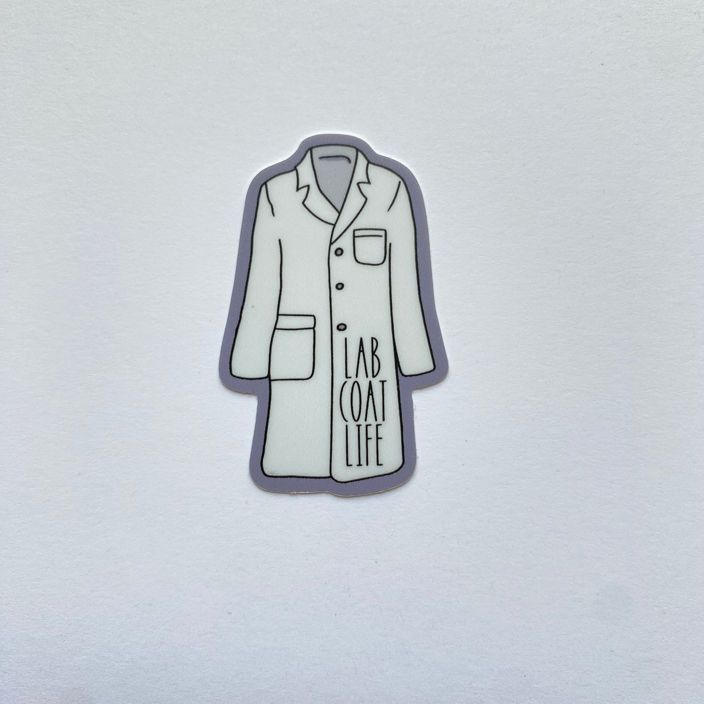 Lab Coat Life Sticker | 2" x 1.27"