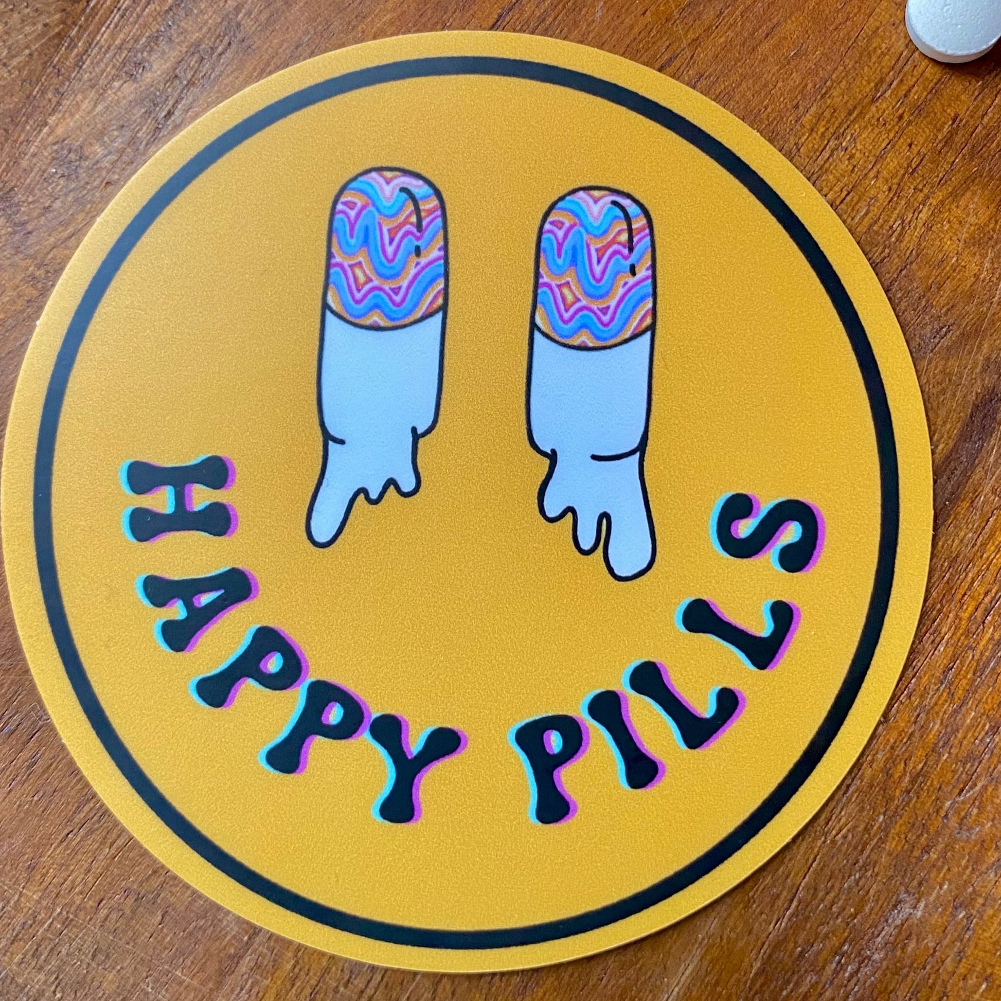 Buy Trippy Smiley Face - Die cut stickers - StickerApp