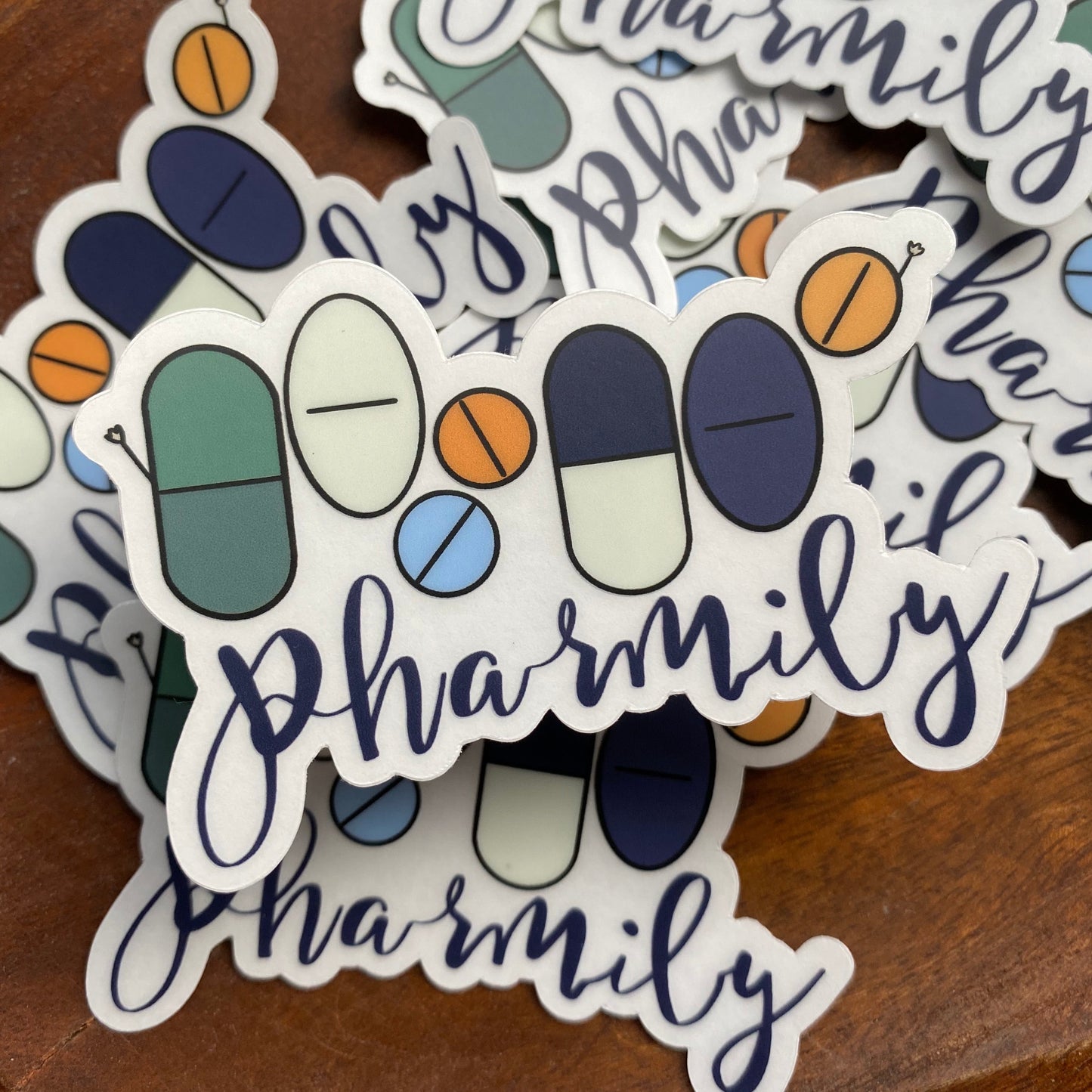 Clear background pharmily sticker.