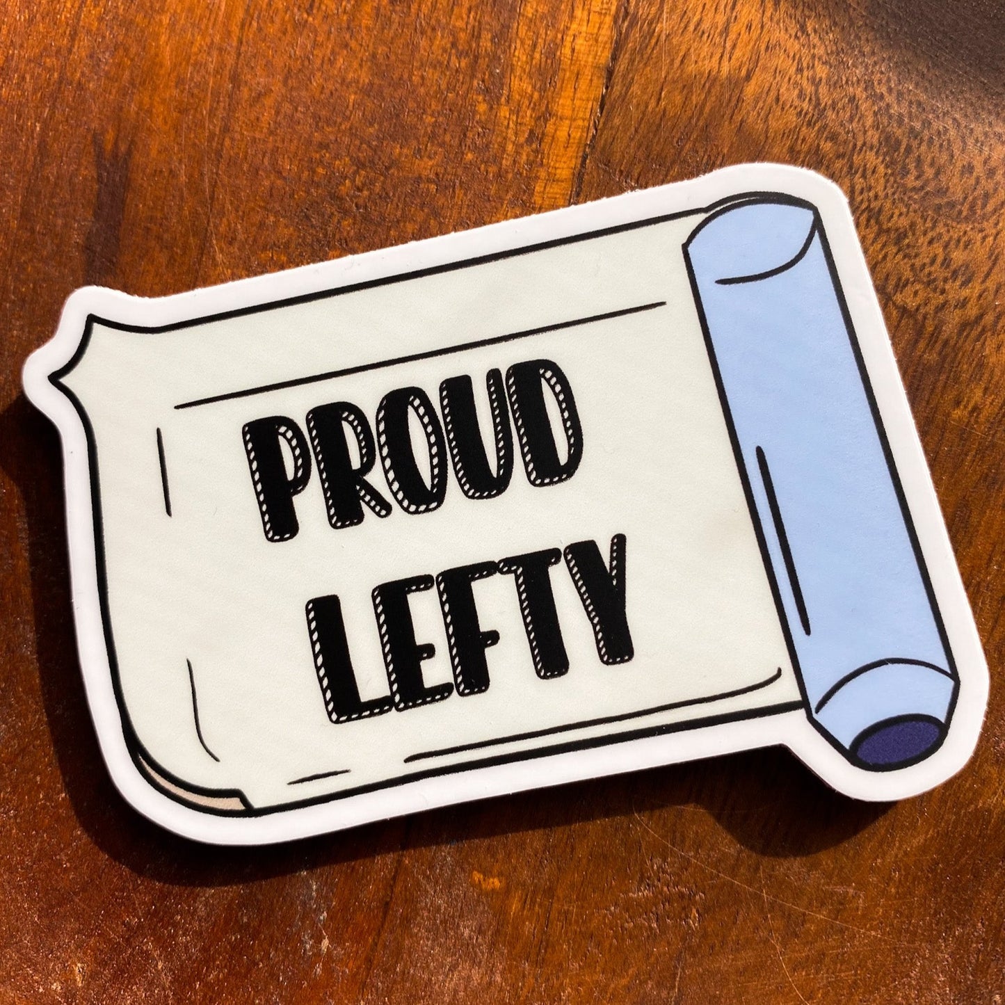 Proud Lefty Counting Tray Sticker