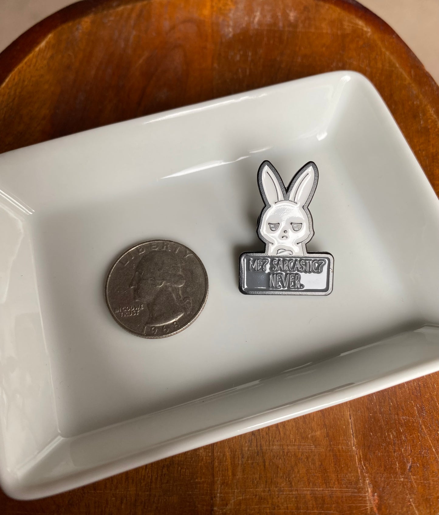 Sarcastic Bunny Enamel Pin