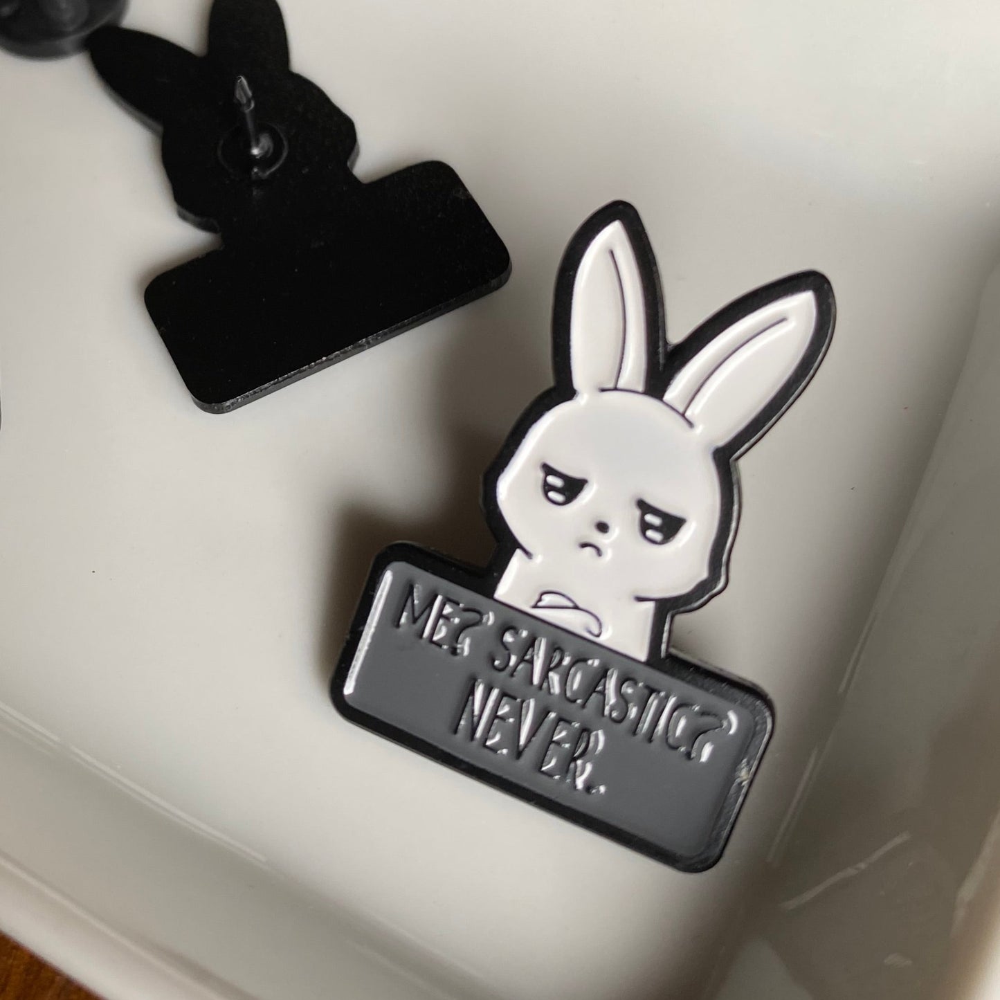 Sarcastic Bunny Enamel Pin